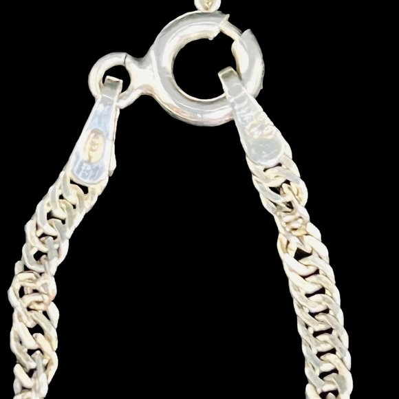 IBB Sterling Silver Twisted Curb Chain Bracelet (4690) - Picture 2 of 7
